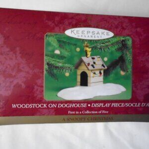 Hallmark Keepsake Ornament Woodstock On Doghouse NIB